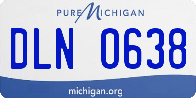 MI license plate DLN0638