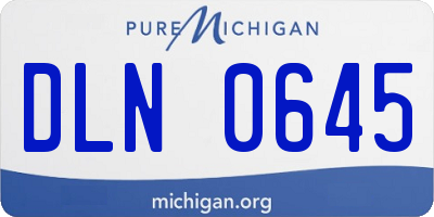 MI license plate DLN0645