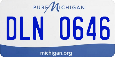 MI license plate DLN0646