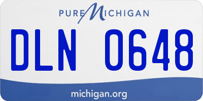MI license plate DLN0648