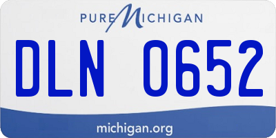 MI license plate DLN0652