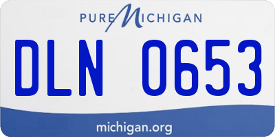 MI license plate DLN0653