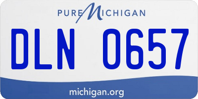 MI license plate DLN0657