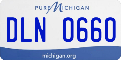 MI license plate DLN0660