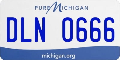 MI license plate DLN0666