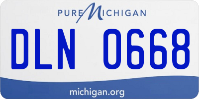 MI license plate DLN0668