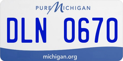 MI license plate DLN0670