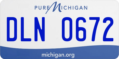 MI license plate DLN0672