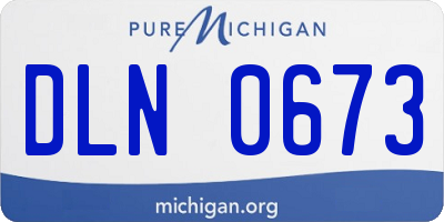 MI license plate DLN0673