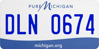 MI license plate DLN0674