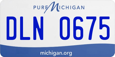 MI license plate DLN0675