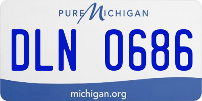 MI license plate DLN0686