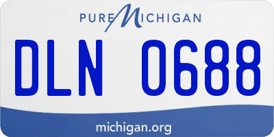 MI license plate DLN0688