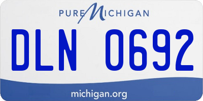 MI license plate DLN0692