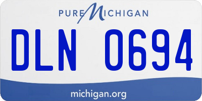 MI license plate DLN0694