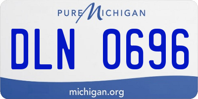 MI license plate DLN0696