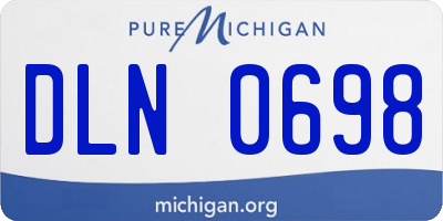 MI license plate DLN0698