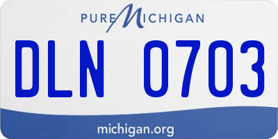 MI license plate DLN0703