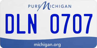 MI license plate DLN0707