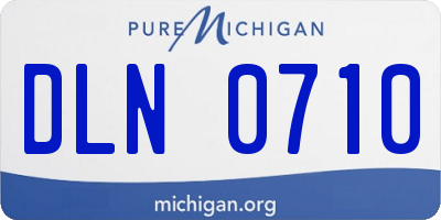 MI license plate DLN0710