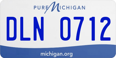 MI license plate DLN0712