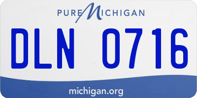 MI license plate DLN0716