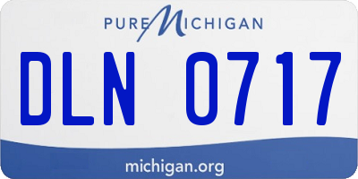 MI license plate DLN0717