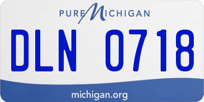 MI license plate DLN0718
