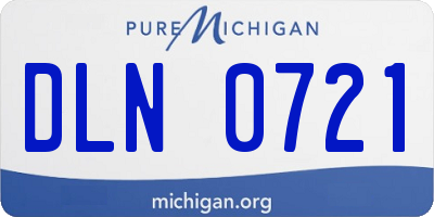 MI license plate DLN0721