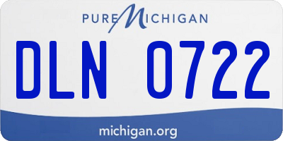 MI license plate DLN0722