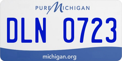MI license plate DLN0723