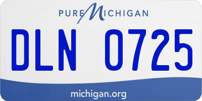 MI license plate DLN0725