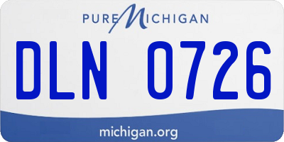 MI license plate DLN0726