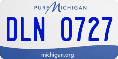 MI license plate DLN0727