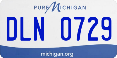 MI license plate DLN0729