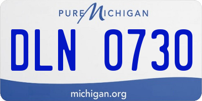 MI license plate DLN0730