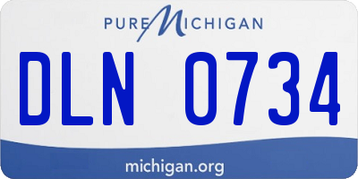 MI license plate DLN0734