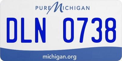 MI license plate DLN0738