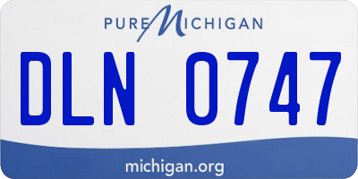 MI license plate DLN0747