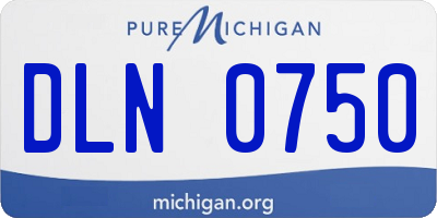 MI license plate DLN0750
