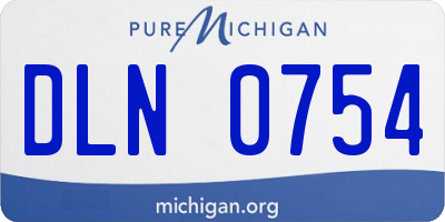 MI license plate DLN0754