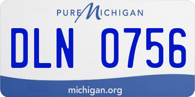 MI license plate DLN0756