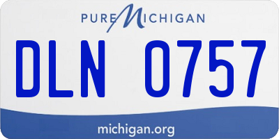 MI license plate DLN0757