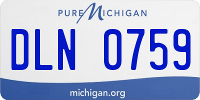 MI license plate DLN0759