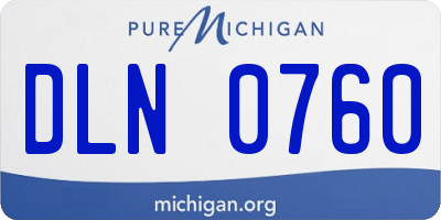 MI license plate DLN0760