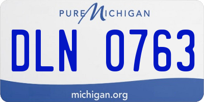 MI license plate DLN0763