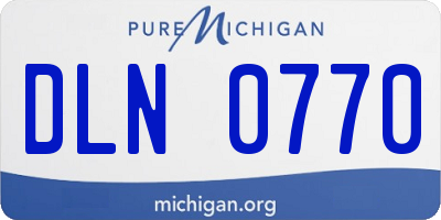 MI license plate DLN0770