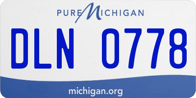 MI license plate DLN0778