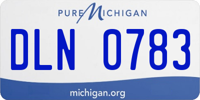 MI license plate DLN0783