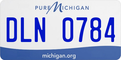 MI license plate DLN0784
